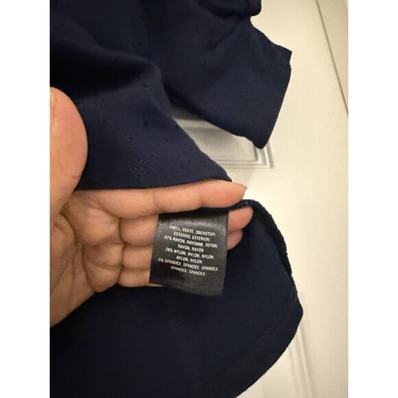 Anthropologie Maeve Women's Sevigny Blue Polka Dot Puff Sleeve Blouse Size XS - Picture 6 of 8